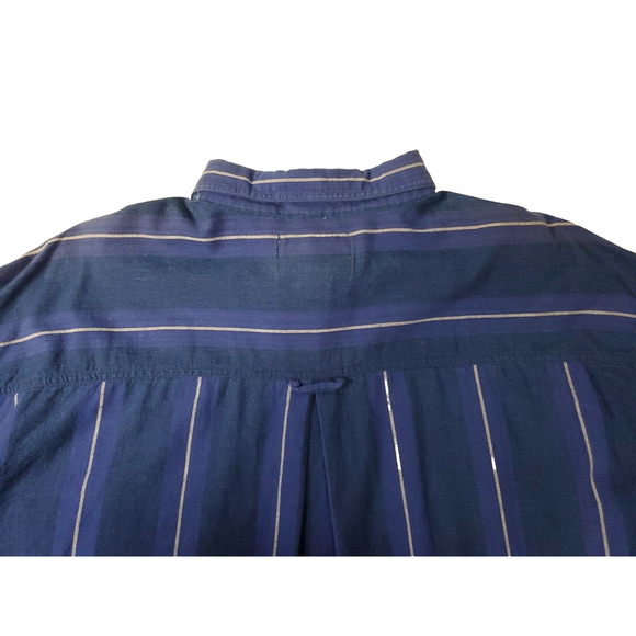 LEVIS MENS VINTAGE 80S DIAMOND LABEL BUTTON UP LONG SLEEVE SHIRT BLUE SIZE L - Picture 3 of 13